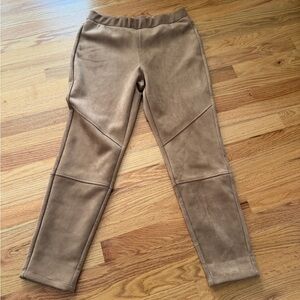 Sz Large Faux Suede pants elastic type waist